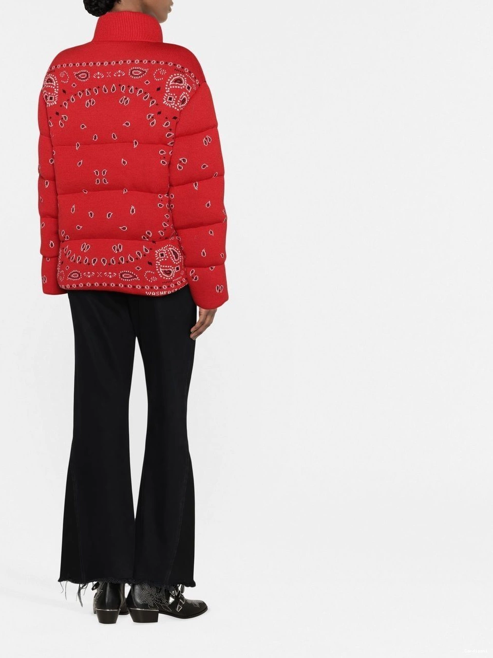 Affordable Alanui puffer Women bandana-print jacket 0629
